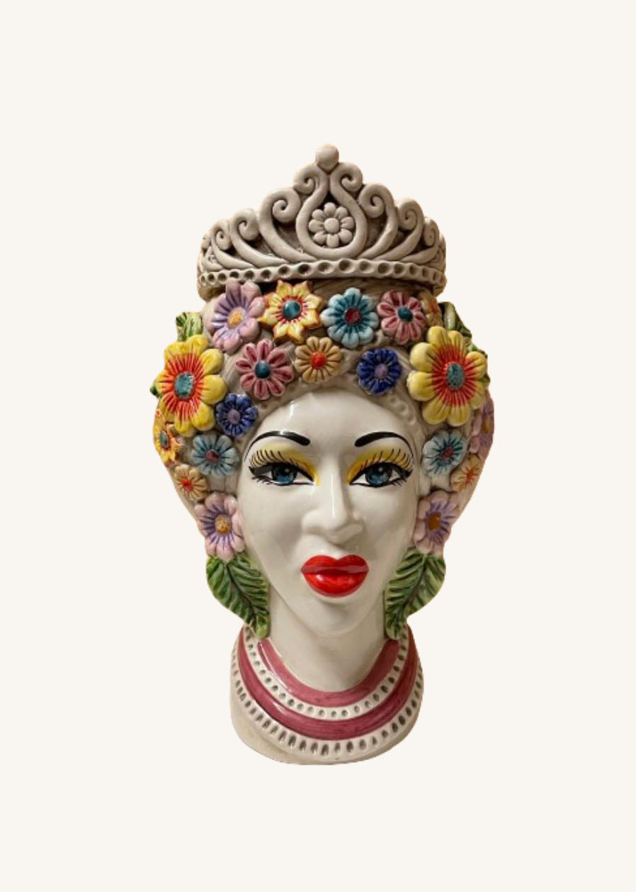 Regina Primavera Grande | Sicilian head jar