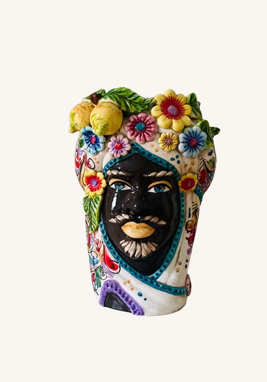 Sultan Flora Moro Grande | Sicilian head jar