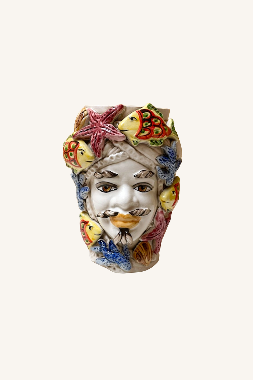 Uomo Pesce | Sicilian head vase