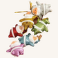 Vintage Christmas Ornaments | Snowman on rainbow