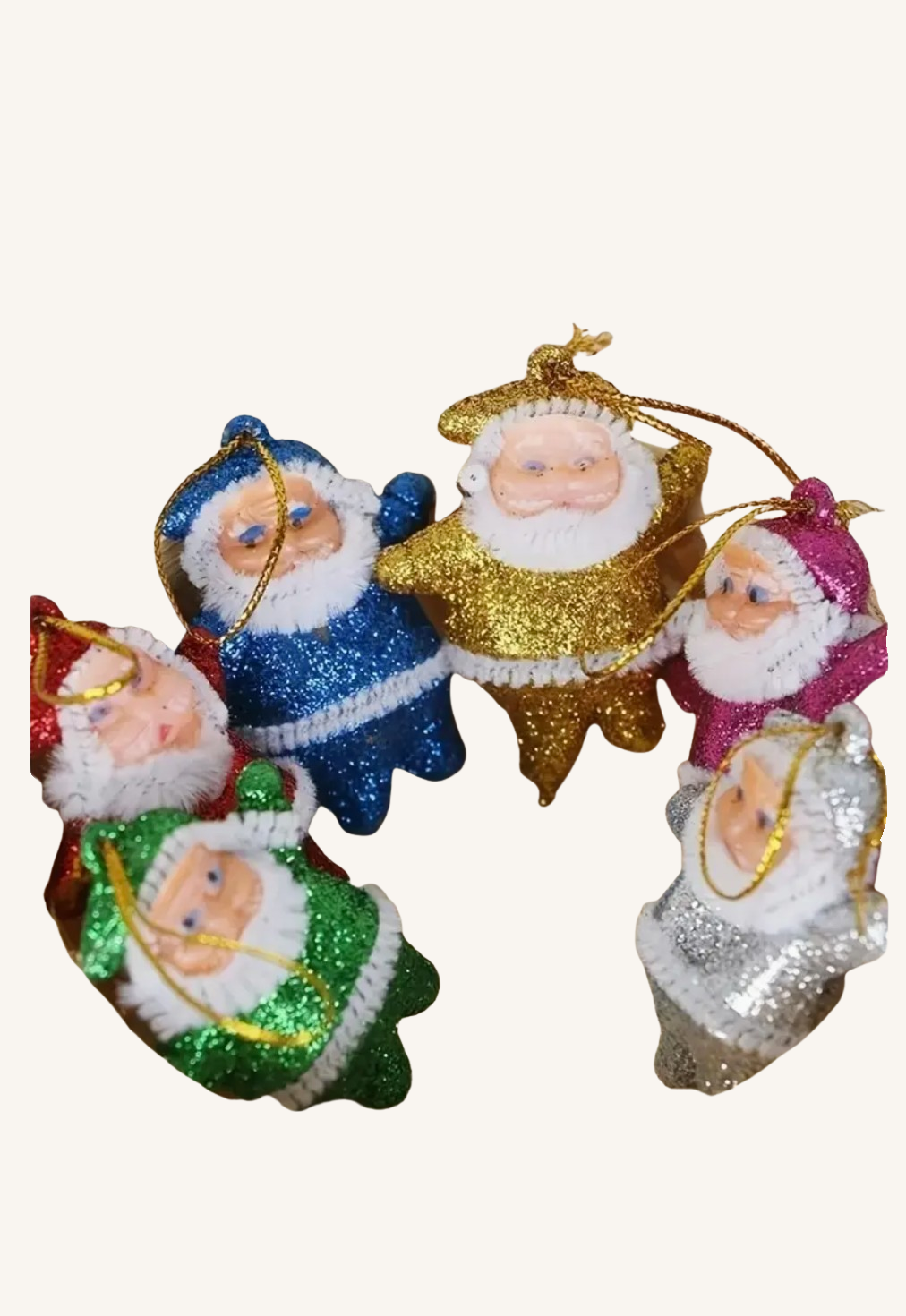 Vintage Christmas Ornaments | Snowman on rainbow