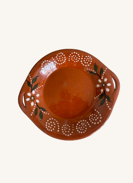 Lille unikt lerfad i teracotta