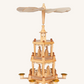 Medium Weihnacht Pyramide / Julekarrusel i træ no. 4