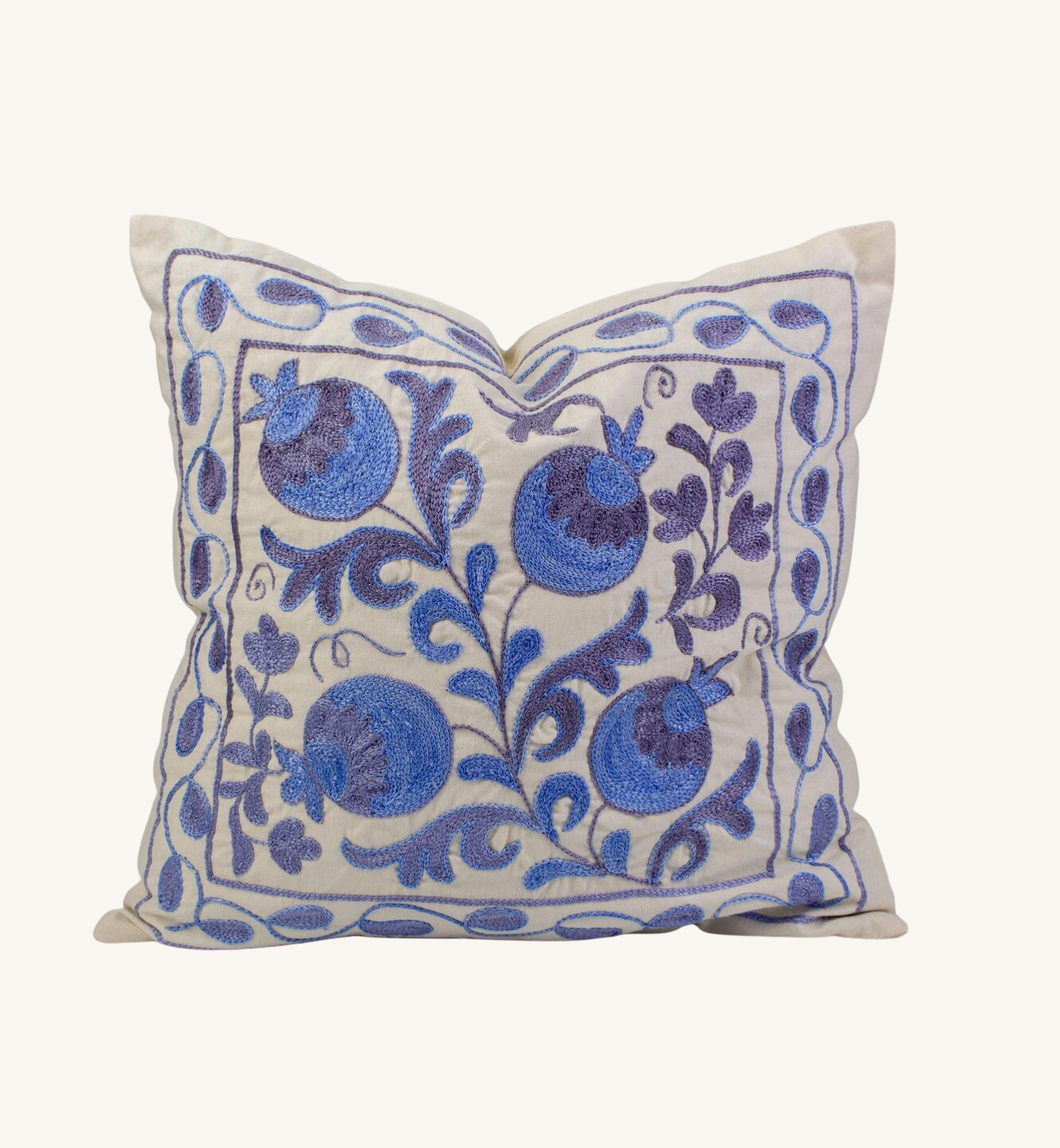 Håndbroderet Suzani pude no. 1