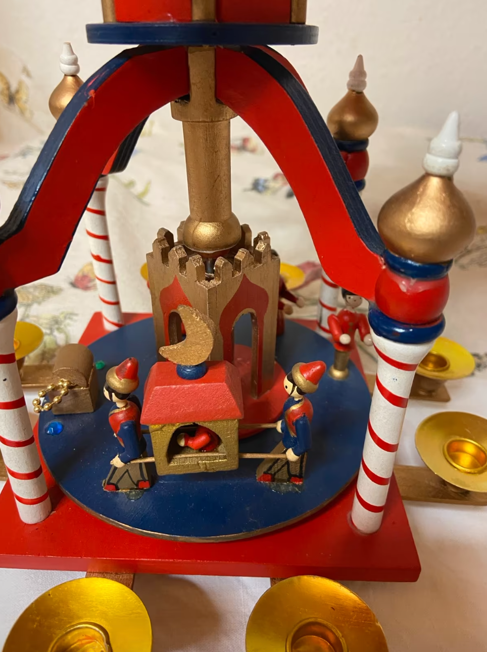 Sjælden vintage Weihnachtspyramide / Julekarrusel no. 16