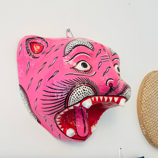 Original Bengal tiger mask from India | Pink