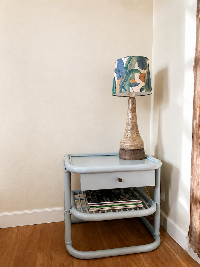 Blåt vintage sidebord