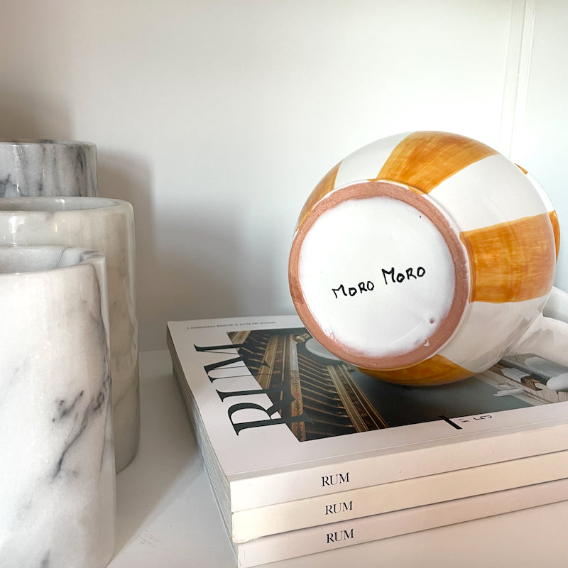 Italiensk kande med striber  〰️ Gul