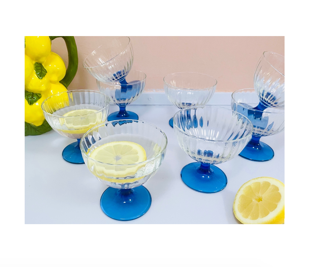 Italian Champagne Bowls ~ Blue