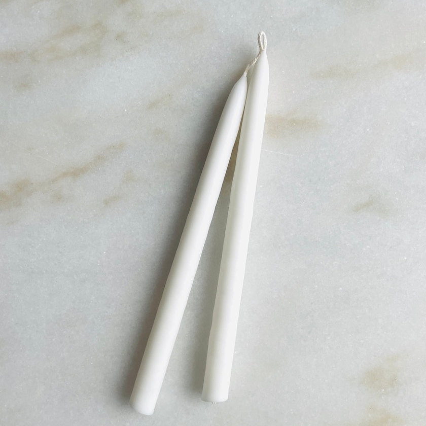 Funen hand-dipped candles | White