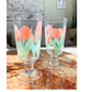 Franske blomsterglas på fod 〰️ Tulipan