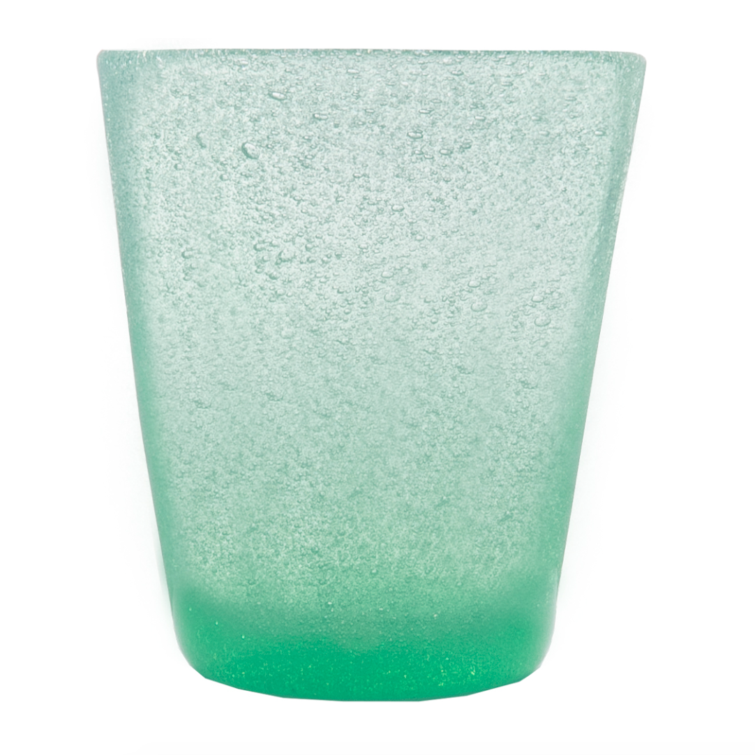 Mundblæst Bubble glas ~ jade