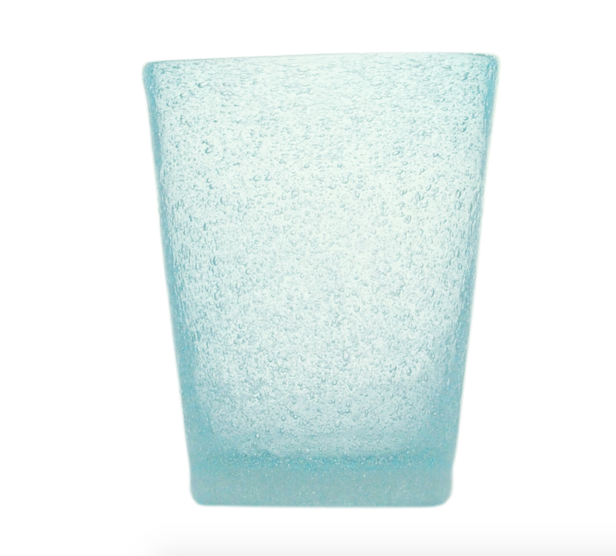 Mundblæst Bubble glas ~ lyseblå