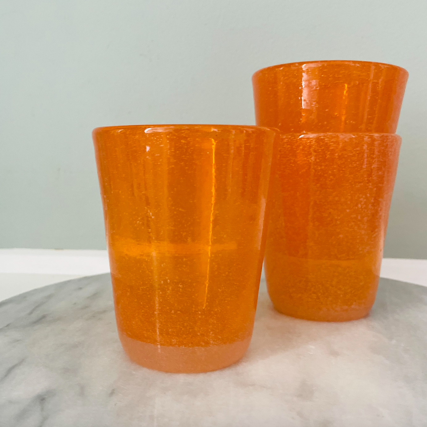 Mouth blown Bubble glass ~ Mandarin