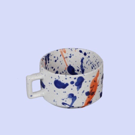 Coffee cup | Blue &amp; Orange Ink